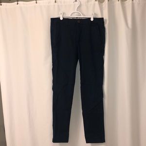 men's navy skinny chinco pants from hollister